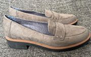 Dr. Scholl's Grow Up Loafers Steel Grey Flats Faux Suede Women’s Size 11