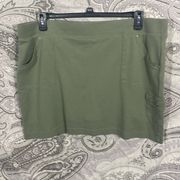 Olive Green Cotton Skort