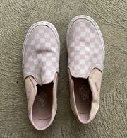 white and pink checkered