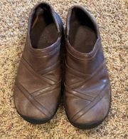 Merrell dark brown slip on shoes ladies size 8