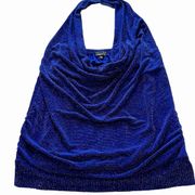 Blue Sparkle Halter Top Size M or 18