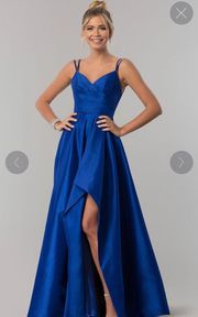 Long Alyce High-Low Taffeta Prom Dress with Slit