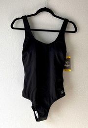 Hurley Black Ribbed One Piece - Medium