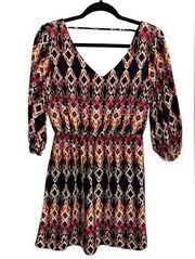 Pink Owl‎ Aztec Patterned Tunic Dress Size M