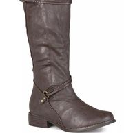 Journee Collection Women's Harley Boot - Brown - size 9