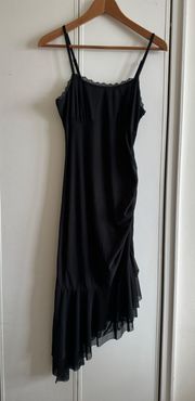black asymmetrical dress