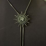 Park Lane Jewelry, "SOL" NECKLACE" Silvertone With CZ’s