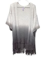 Alya grey cardigan with fringe size S