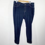 D Jeans New York Dark Wash Blue Denim Straight Leg Jeans Women's Size 39