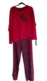 NWT Lauren Ralph Lauren Long Sleeve Plaid Pajama Set