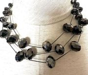 Kenneth Cole black beaded necklace