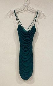 Ruched Lace Up Mini Dress Size 000 EUC