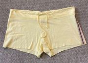 Becca Yellow Shimmer Yoga Drawstring Shorts