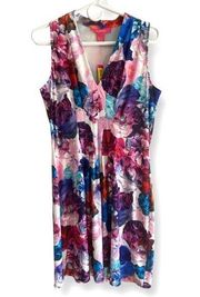 Catherine Malandrino M NWT Sleeveless Fit & Flare Floral Dress Spring Easter