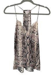 Anthropologie  Cleo Snake Print Racerback Silk Cami S Mobwife