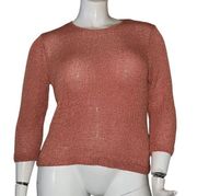 Easy Spirit coral crew neck sweater