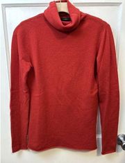 Halogen 100% Cashmere Long Sleeved Turtle Neck Pullover Sweater Red - Small