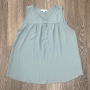 Womens  Green Sleeveless Blouse - M