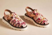 ANTHROPOLOGIE | Fisherman Sport Sandals Pink Orange White Floral | 40