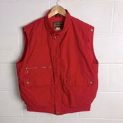 Eddie Bauer vintage red goose down puffer vest