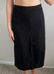 Black Midi Pencil Skirt 