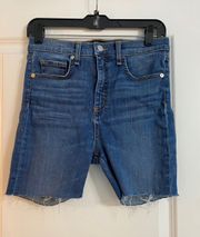 Carly 11” Kick Flare Jean Shorts