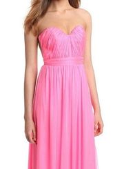 🆕 Barbie Pink ABS Schwartz Strapless Shirred Bodice Gown