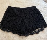 Black Lace Shorts