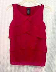 Womens S Pink Sleeveless Top Shirt Blouse.