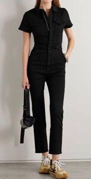 GOOD AMERICAN Fit for Success Jumpsuit in Wash Black099 Size X-Small