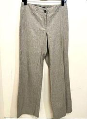 Nic & Zoe Natural Tan Linen Blend Straight Leg Trouser Pants 6