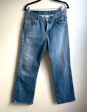 Vintage 90s Lucky Brand Button-Fly Jeans American Made 9.5" Rise Size 10 / 30"