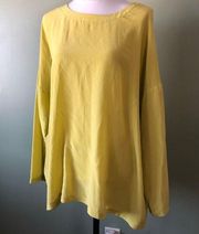 Missoni yellow silk blouse size large