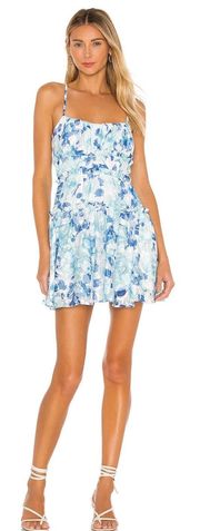 Revolve Demi Mini Blue Floral Dress