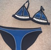 crochet detailed bikini set size xxs top and xs bottom!