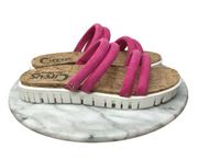 NEW Circus Sam Edelman Narina Pink Multi Strap Vegan Sporty Slide Sandals 5