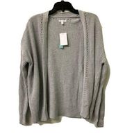 ABOUND Womens Gray Long Stitch Open Front Cardigan Sweater