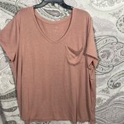 Pink, Vneck Tshirt by Old Navy