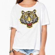 LF Stores Emma & Sam Tiger Patch Graphic Tee Size Small