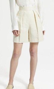 Theory Luxe Linen Pleated Short