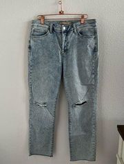 Joe's The Scout Mid Rise Slim Boyfriend Distressed Denim Jeans 28