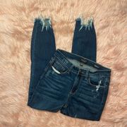 Judy Blue Dark Wash Distressed Stretch Skinny Jean Size 7/28