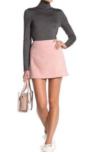 French Connection Patty Drape Faux Suede Miniskirt