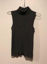90s Jones New York Sport Sleeveless Ribbed Turtleneck Sweater
