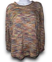 John Paul Richard colorful knit sweater women’s size large