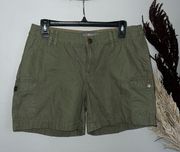 Natural Reflections Women’s Sz 8 Army Green Cargo Shorts Flat Front 5” Inseam NW