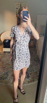 JCrew Floral Print Wrap Dress