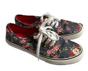 Mossimo Supply Co. denim floral print low top lace sneakers women’s size 7