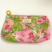 LILY PULITZER For ESTĒE LAUDER bag New Pink Green Floral Zip Cosmetic accessory