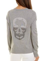 Miss Skull Degrade Embellished Skull Pullover Large